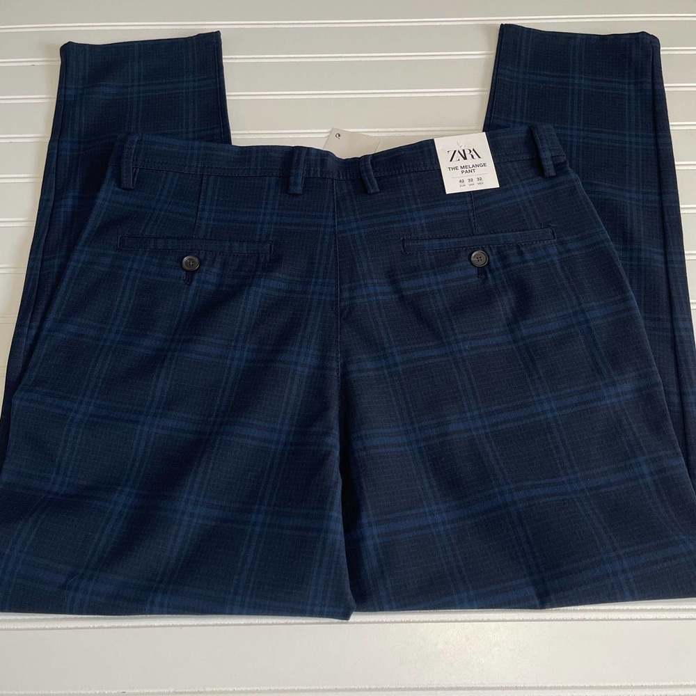 Zara The Melange Pant Plaid Mens Size 32 - Picture 11 of 11